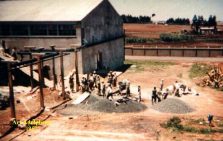 Construction of Ernie Pyle Gymnasium