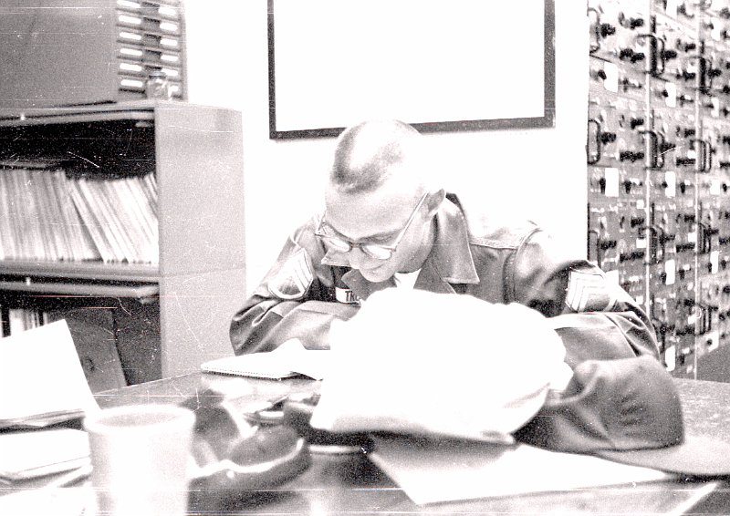 Sgt. Trost studying the market